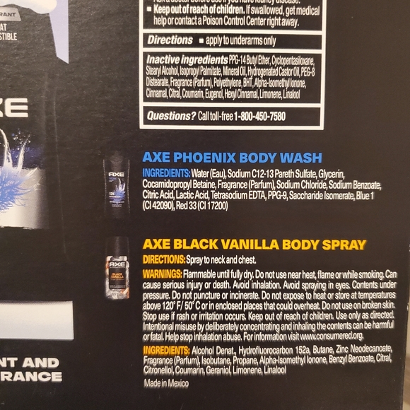 Axe Phoenix Body Spray Antiperspirant Stick & Body Wash Holiday Gift Pack For Me - Picture 3 of 4